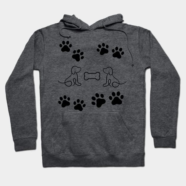 dogs Hoodie by Good Luck to you